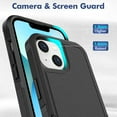 thumbnail image 5 of ELEHOLD for iPhone 14 6.1 inch Case, Armor Rugged Hard PC Soft TPU Hybrid Anti-Drop Camera Lens Protection Shockproof Glossy Non-Slip Slim Fit Case for iPhone 14,Black, 5 of 5