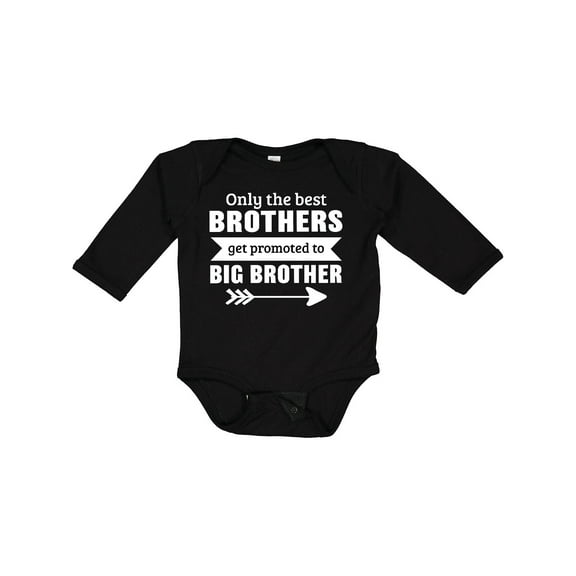 Inktastic Only the Best Brothers Get Promoted to Big Brother Boys or Girls Long Sleeve Baby Bodysuit