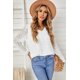 thumbnail image 3 of ABPHQTO Blusa de mujer blanca con manga de burbuja de lunares suizos, 3 of 5