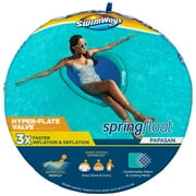SwimWays Spring Float Papasan Pool Lounger with Hyper-Flate Valve, Inflatable Pool Float, Blue