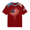 thumbnail image 4 of Womens 4th of July Shirts 250 Anniversary USA Graphic Tee American Flag Print Crewneck Patriotic Summer Festival Top, 4 of 4
