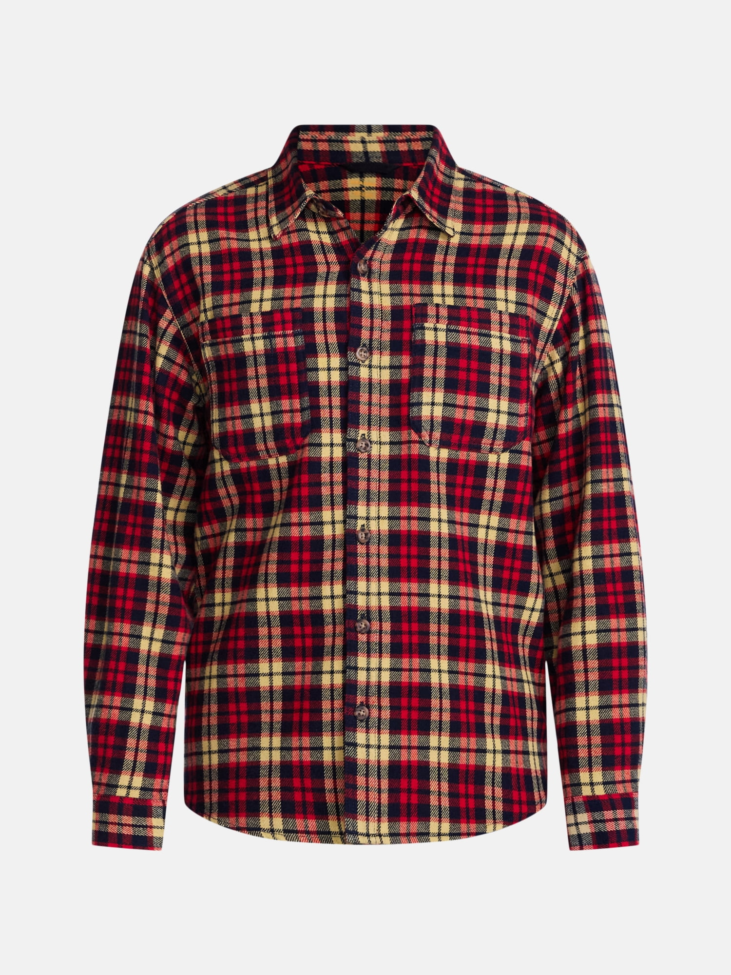 Brahma Men's Work Flannel Shirt with Long Sleeves, Sizes S-3XL
