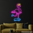 thumbnail image 4 of Glowneon Flamingo on Skateboarding Neon Sign, Flamingo Led Sign, Skate Shop Decor, Kid Gifts, 4 of 5