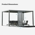 thumbnail image 3 of Aluminum Outdoor Louvered Pergola Screens, Pergola Accessories, Flexible Installation, Water Resistant, Gray, 3 of 7