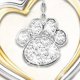 thumbnail image 5 of Xihbxyly Artículos en liquidación para mujeres Collar con colgante de garra de diamante de agua en forma de corazón de dos tonos para mujer, 5 of 7