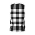 thumbnail image 3 of Gaeub White And Black Plaid Men's Mesh Basketball Jersey, Quick-Drying Sleeveless Top S-4XL, Loose Muscle Tank Top -3X-Large, 3 of 9
