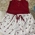 thumbnail image 5 of Conjunto de 3 piezas de pijamas con estampado romántico para mujer, moda coreana, camisola bonita, pantalones cortos, pantalones largos, ropa de dormir para dormir en casa, 5 of 5