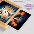 thumbnail image 4 of Happy Halloween Vampire Sphynx BOO with Pumpkins Fun and Spooky Acrylic Plaque with Wood Photo Frame Box Cat Lover Kitten Owner Gifts Idea Light Box - 00018, 4 of 5