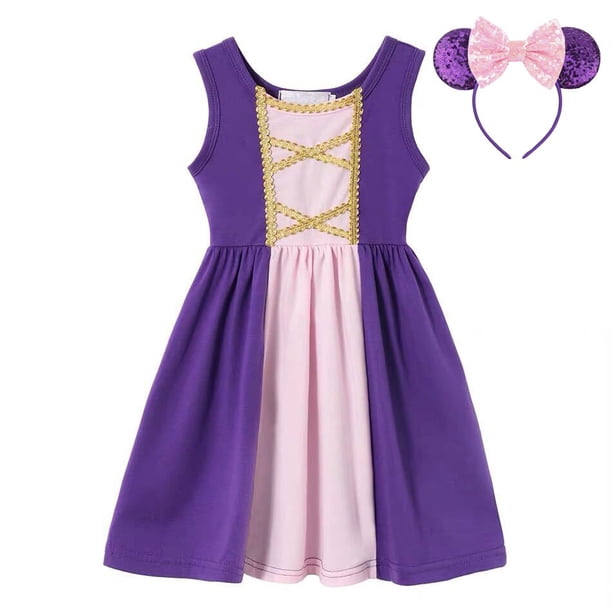 Disney Baby Girl Belle Dress Up vestidos La Bella y La Bestia niños Elsa Anna princesa Snow White Frock Girls Mickey Fairy Dress110cm Gao Jinjia LED