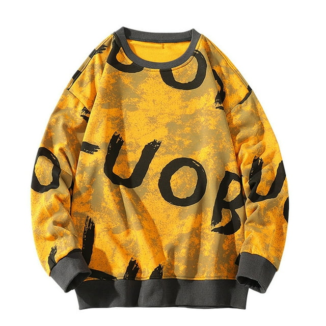 Sudadera informal de manga larga con cuello redondo para hombre a la moda Pompotops oipoqjl19018