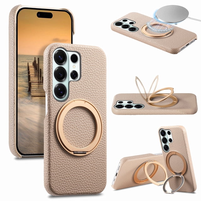 Funda FOXDOCK para Samsung Galaxy S26 Ultra con soporte 360°, protección avanzada y magnetismo-caqui