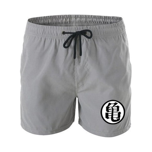 Pantalones cortos con estampado de Son Goku para hombre y mujer, pantalón informal de cintura alta con cordones elásticos, holgado, para ocio y playa Fivean unisex