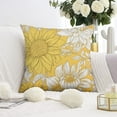thumbnail image 5 of Yellow Sunflower Spring Summer Floral Throw Pillow Covers 18 X 18 Inch, Set Of 4, Linen Study Sofa Cushion Cover Indoor Living Room Home Decor, 5 of 7