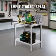 thumbnail image 4 of KFFKFF Metal Prep Station, Dimensions 35 x 24 x 31 Inch, Can Hold Up To 700 lbs, Robust Stainless Steel Construction, Features 3 Height Adjustment Options, Ideal for Kitchen, Garage, Restaurant, 4 of 9