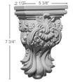 thumbnail image 2 of Ekena Millwork 5 3/8"W x 2 1/2"D x 7 3/4"H Hillsborough Corbel, 2 of 5