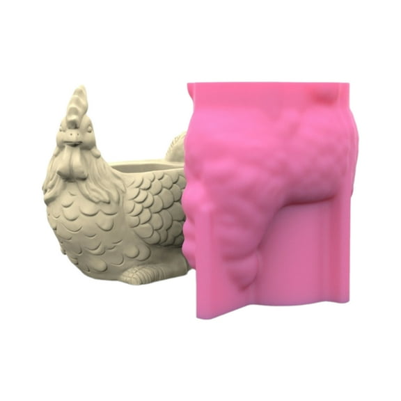 Silicone Craft Molds Flowerpot Moulds Rooster Shape Concrete Moulds Vase Mold Silicone Perfect for Any Occasion
