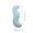 BlueM, variant on Pea Pod Body Pillow for Side Sleepers, S-Shaped Cooling Full Body Pillow, Long Bolster Hug Pillow for Hip, Knee, Back & Leg Support, Washable Cover (Blue,43.3 inches)