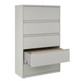 thumbnail image 4 of Hirsh 42 inch Wide 5 Drawer Metal Lateral File Cabinet for Home and Office, Holds Letter, Legal and A4 Hanging Folders, Gray, 4 of 10