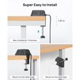 thumbnail image 4 of Barre d'Alimentation avec Parasurtenseur USB C Pince de Bureau Multiprise Station de Charge avec Prises & Ports USB ft Prise Plate Rallonge Intérieure pour Bureau à Domicile, 4 of 8