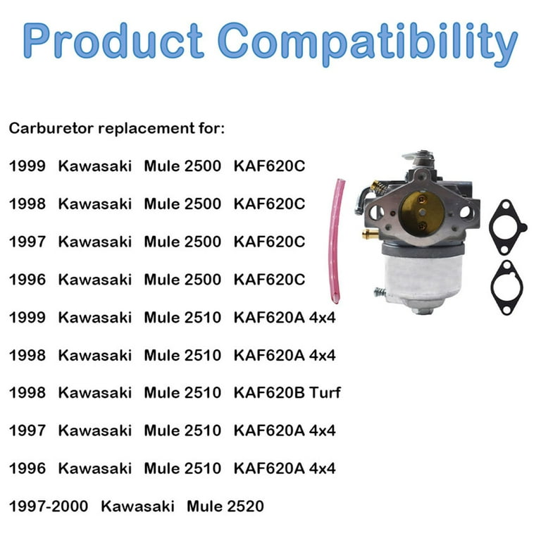 Carburetor Fit for Kawasaki Mule 2500 2510 1996-1999 Mule 2520 1997-2000  Carb 15003-2509