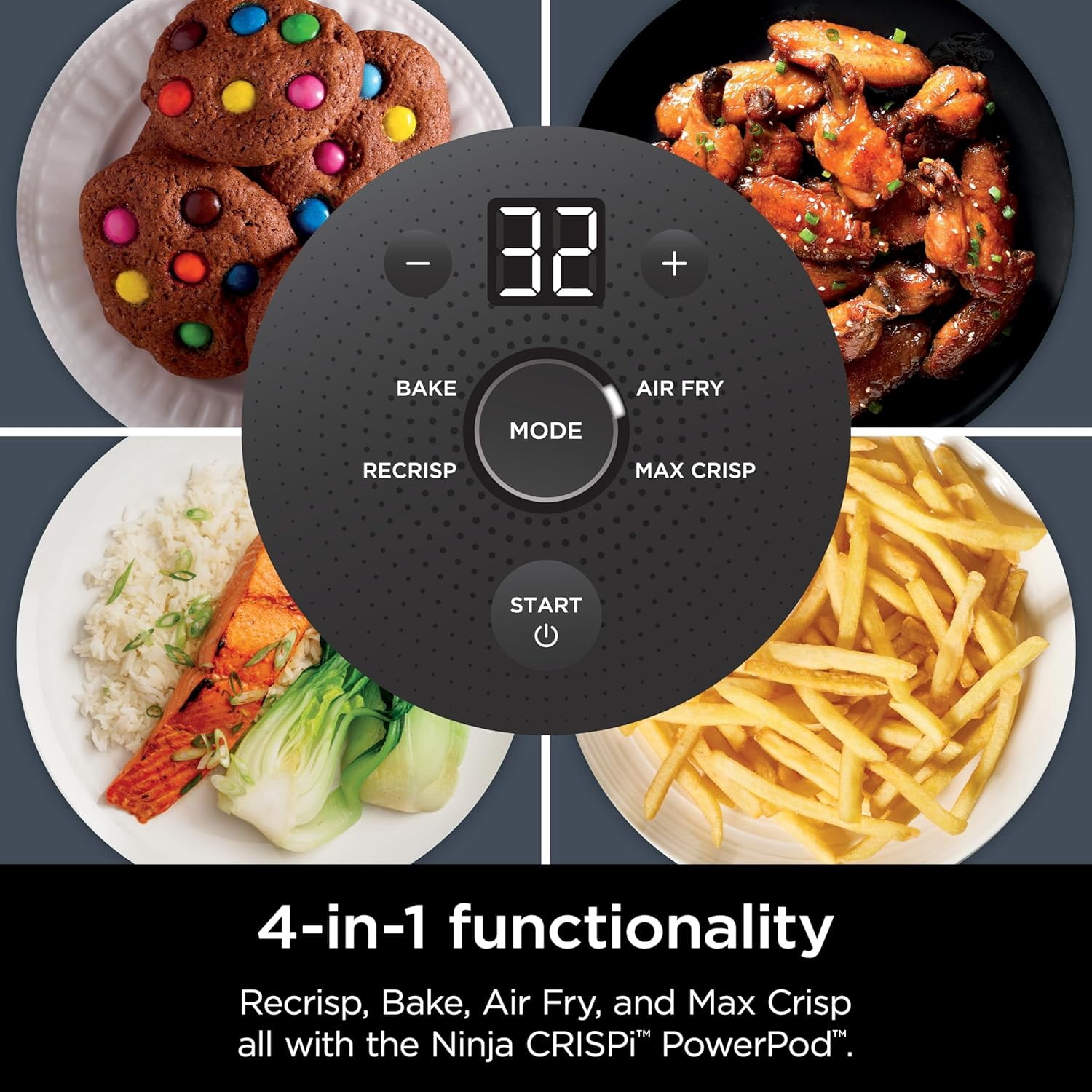 Ninja Crispi Air Fryer, Microwave, Freezer & Dishwasher Safe, Non Toxic Glass Portable Cooking System,
