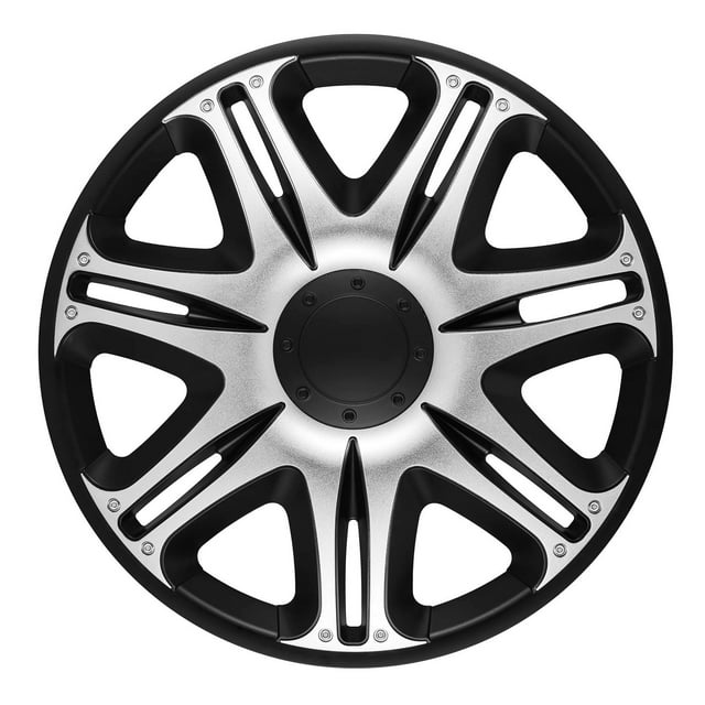Enjoliveurs de roue Velociti, 16 po, argenté et noir - ensemble de 4