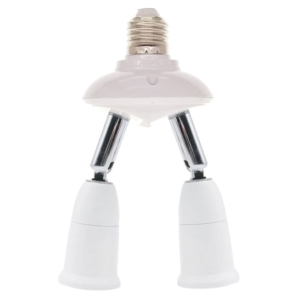 Yuarrent E27 Splitter 220V 60W Lámpara Bombilla Enchufe Extensión Adaptador de luz Mejora Reutilizable Soporte portátil Taller de oficina Iluminación novedosa 1 a 2