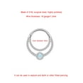 thumbnail image 2 of FANSING Opal Septum Jewelry Surgical Steel Crescent Moon Septum Rings for Women Twisted Design Daith Earring Hoop 8mm Septum Piercing Jewelry 16 Gauge, 2 of 4