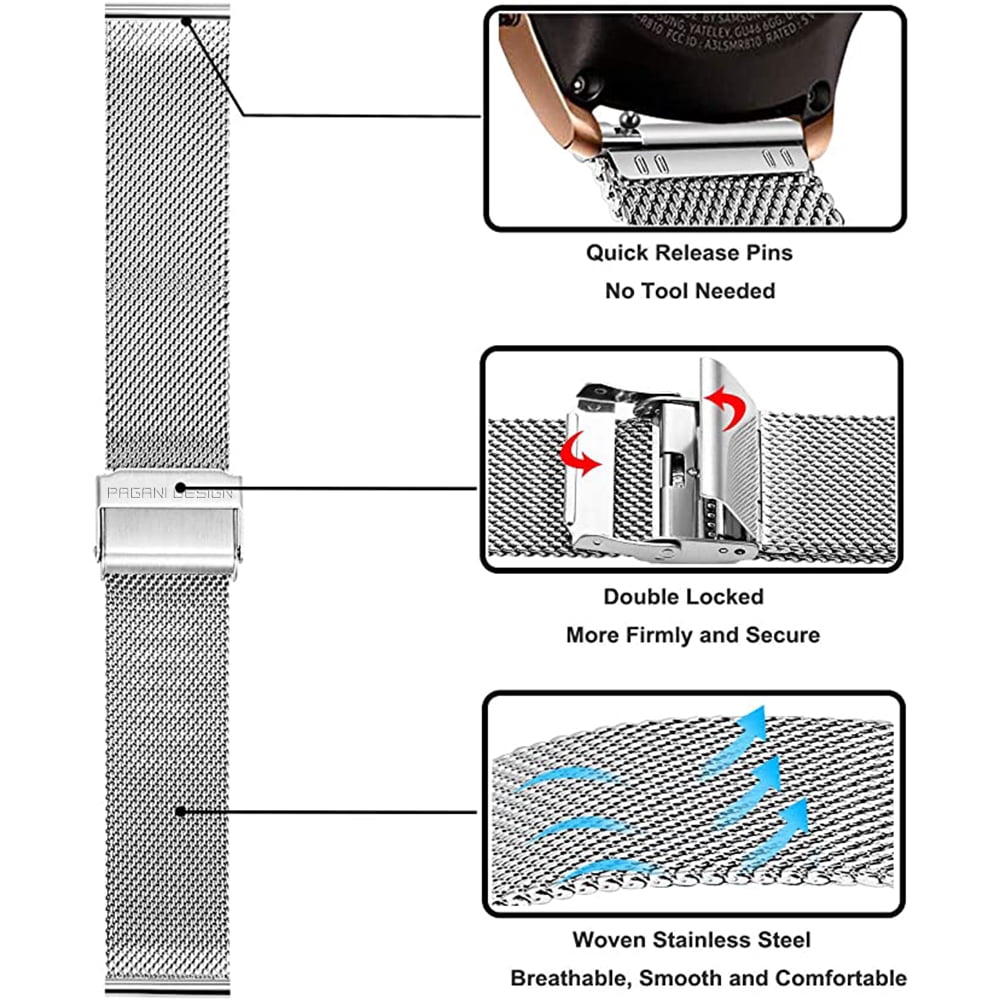 PAGANI DESIGN Men's Watches full Automatic Mechanical Sports Wrist Watch for Men Stainless Steel Mesh Watchband 100M Waterproof Ceramic Bezel PD1667