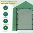 thumbnail image 3 of RONSHIN Outdoor Greenhouse with 18 Shelves, Roll-up Zipper Door Portable Walk-in Greenhouse, Heavy Duty Garden Accessory Tent for Backyard 95.25x70.75x82.75in, 3 of 9