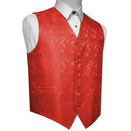 Italian Design, Men's Formal Tuxedo Vest for Prom, Wedding, Cruise , in Coral