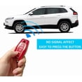 thumbnail image 4 of Key Fob Cover Compatible with Mitsubishi Outlander 4 Button TPU Leather Silicone Keychain Case Holder Protector,3 Buttons A Gold Red, 4 of 5