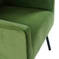 thumbnail image 3 of HomePop 20.9" Seat Height Modern Velvet Accent Chair in Green, 3 of 5