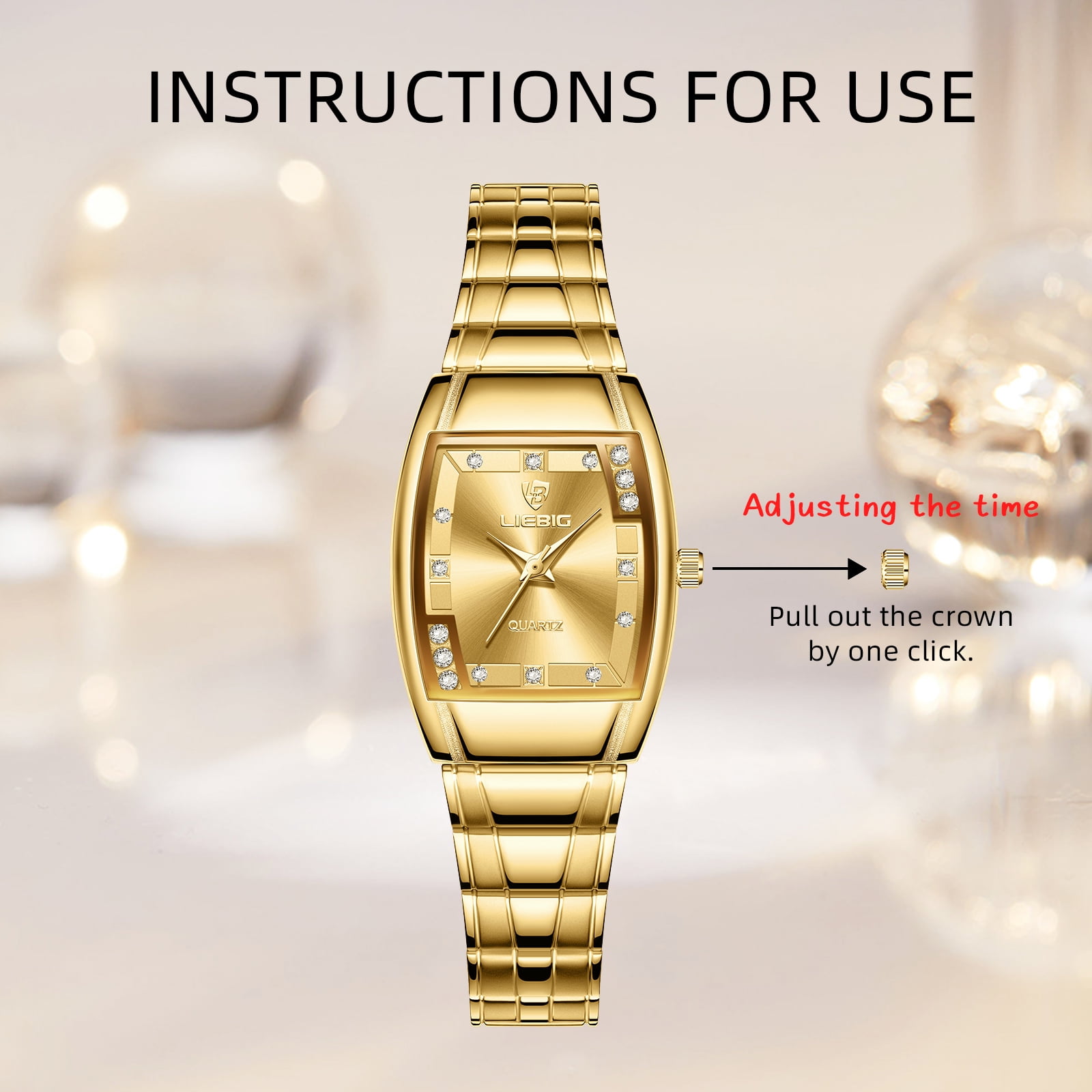 LIEBIG Watches for Women Wrist Watches Waterproof Womens Watch Casual Fashion Simple Square Quartz Wristwatch