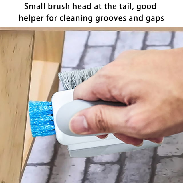 Cepillo para huecos con mango, 2 unidades, para esquinas de pared, para suelo de baño, integrado, para esquinas de baño, limpieza de inodoros
