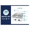 thumbnail image 2 of 30-Piece Chafing Dish Set with Gel Fuel – Catering Kit for Parties & Events, 2 of 6