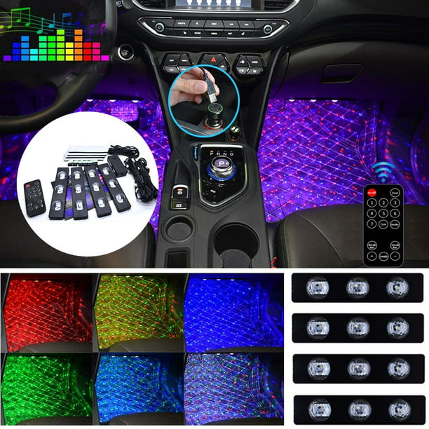 Baby Polished forest 7 Colors RGB LED Car Interior Ambient Lights, USB Plug-in Stars Atmosphere  Light for Car Carpet RGB Multicolor LED Accent Kit - Walmart.com