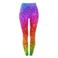 thumbnail image 4 of TFEOQRY Women's Yoga Pants Leisure Rainbow Printed Sports Full Length Pants Medium Waist Trousers Multicolor, 4 of 4