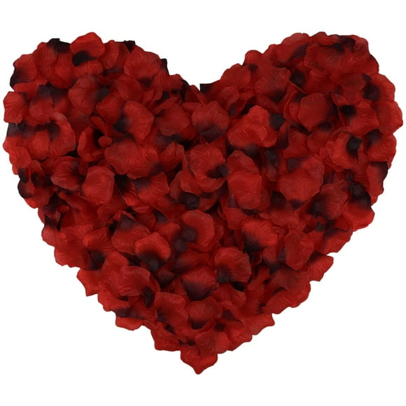 Deep Red Artificial Rose Petals Ngheia Valentine’s Day Decor – Night Wedding Proposal Anniversary Flower Decorations – Romantic Scattering Petals