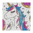 thumbnail image 4 of Acheng Unicorn Donut Drawing Square Table Cloth 100% Polyester Fiber 36*36, 4 of 8