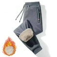 thumbnail image 6 of Men's Thermal Fleece Joggers Pants Sherpas Lined Sweatpants Winter Warm Thick Track Pants, 6 of 9