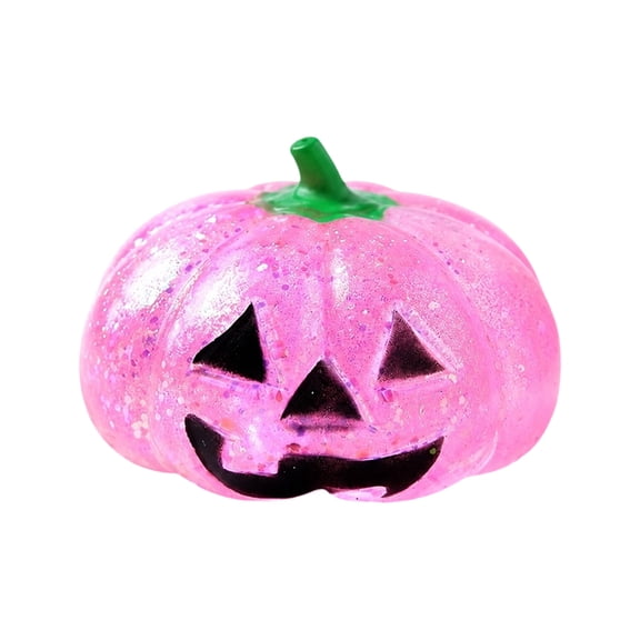 Squishy Squeeze Toys, Pink Halloween Pumpkin Stress Relief Gifts for Adults | Realistic Pumpkin-Shaped, Ultra Soft, Calm Anxiety, Safe TPR Material, Portable, Fidget Toys for Halloween Party Favors