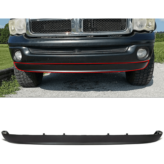 Kojem Front Bumper Air Deflector Dam Lower Lip for 2002-2008 Dodge Ram 1500 2003-2009 Ram 2500 3500 Pickup Truck Replaces CH1090125 55077337AB 55077337AD