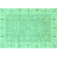 thumbnail image 1 of Ahgly Company Machine Washable Indoor Rectangle Oriental Turquoise Blue Traditional Area Rugs, 8' x 12', 1 of 4