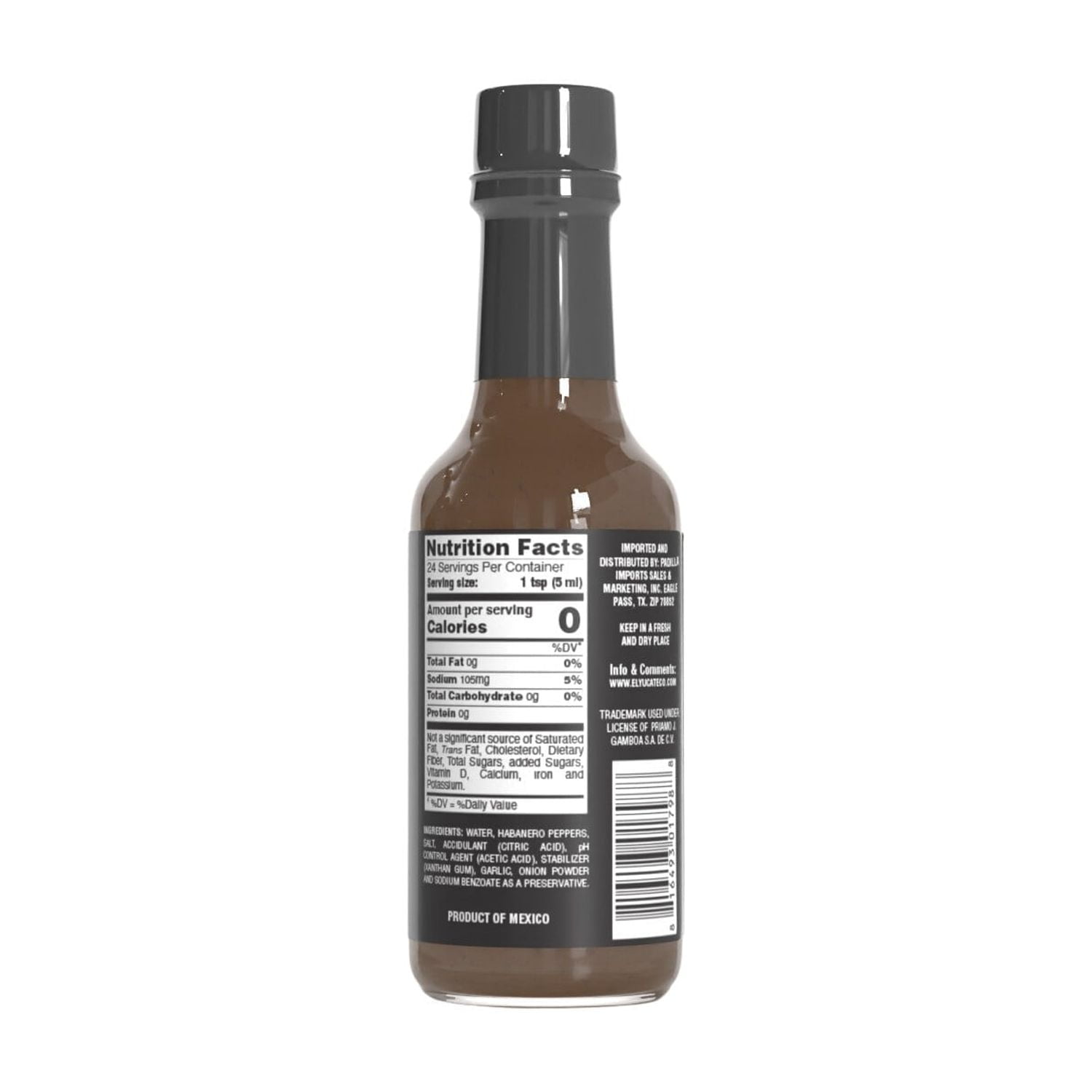 Pack of 12, El Yucateco Chile Habanero Hot Sauce, 4 oz