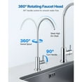 thumbnail image 3 of KFFKFF Stainless Steel Drinking Water Faucet, Lead-Free Design with Solid Brass Valve, High Arch Filtered Water Tap for Kitchen Sink, Bar Counter, Cafe Shop, Brushed Nickel Finish, 3 of 9