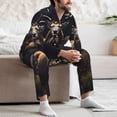 thumbnail image 7 of Uemuo Regal Stag In Forest Pattern 2-Piece Loungewear Set - Men’s Soft Sleepwear, Cozy Winter PJs, Comfy Sleep Set-Large, 7 of 7