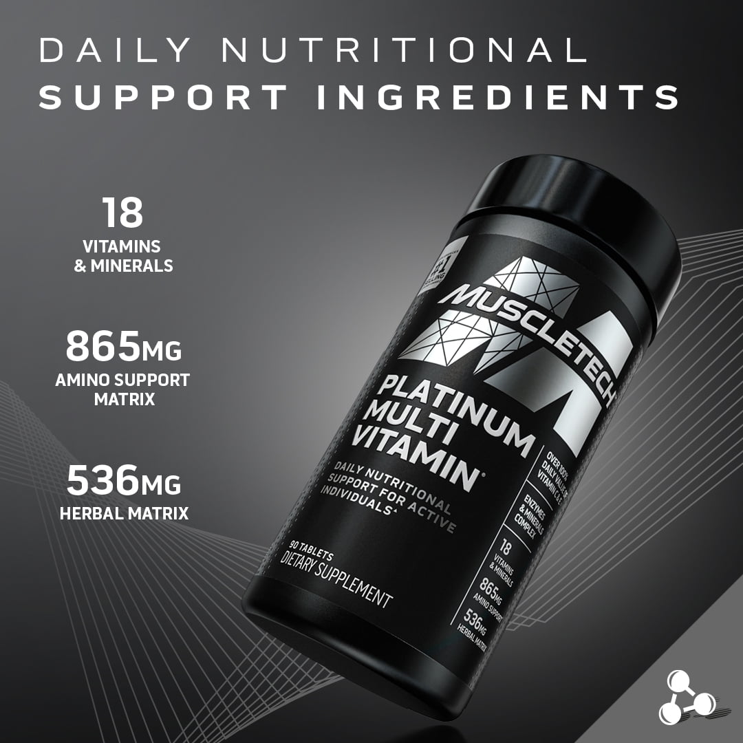 Muscletech Platinum Multi Vitamin, For Men & Women, 90ct