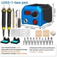 thumbnail image 2 of , Wood Burning Tool, Digitally Adjustable Temperature Wood Burner Kit (LH55-Fine-Pen-Point) US Plug, 2 of 6