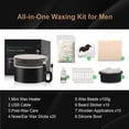 thumbnail image 5 of Waxfans Nose & Ear Hair Removal Mini Wax Kit for Men - A Mini Wax Warmer,a Silicone Bowl,100g Wax Beads,20 Applicators,Portable Mini Wax Pot for Men & Women (Black), 5 of 8